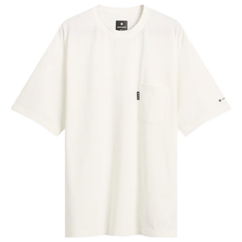 Majica Snow Peak Pocket T-Shirt, Size Small Bela | NSD-TS-25AU001-OFW