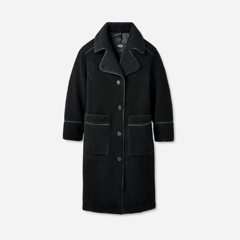 Plašči UGG Sema Fluff Long Coat Črna | 1171458-BLK, 0
