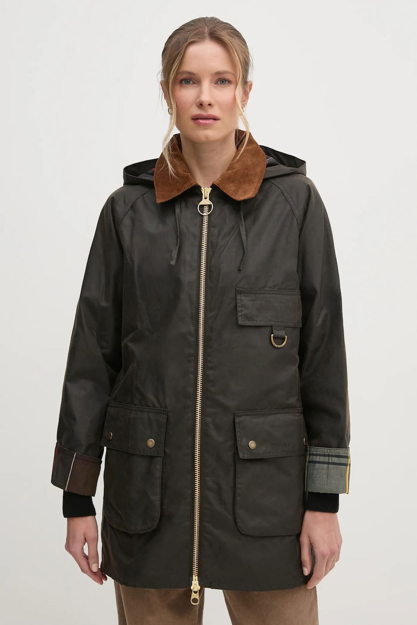 Jakna Barbour Barbour Highclere Waxed Cotton Jacket Zelena | LWX1262