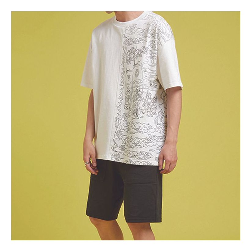 Majica Converse Graphic Print Casual Short Sleeve T-Shirt Bela | 10021405-102