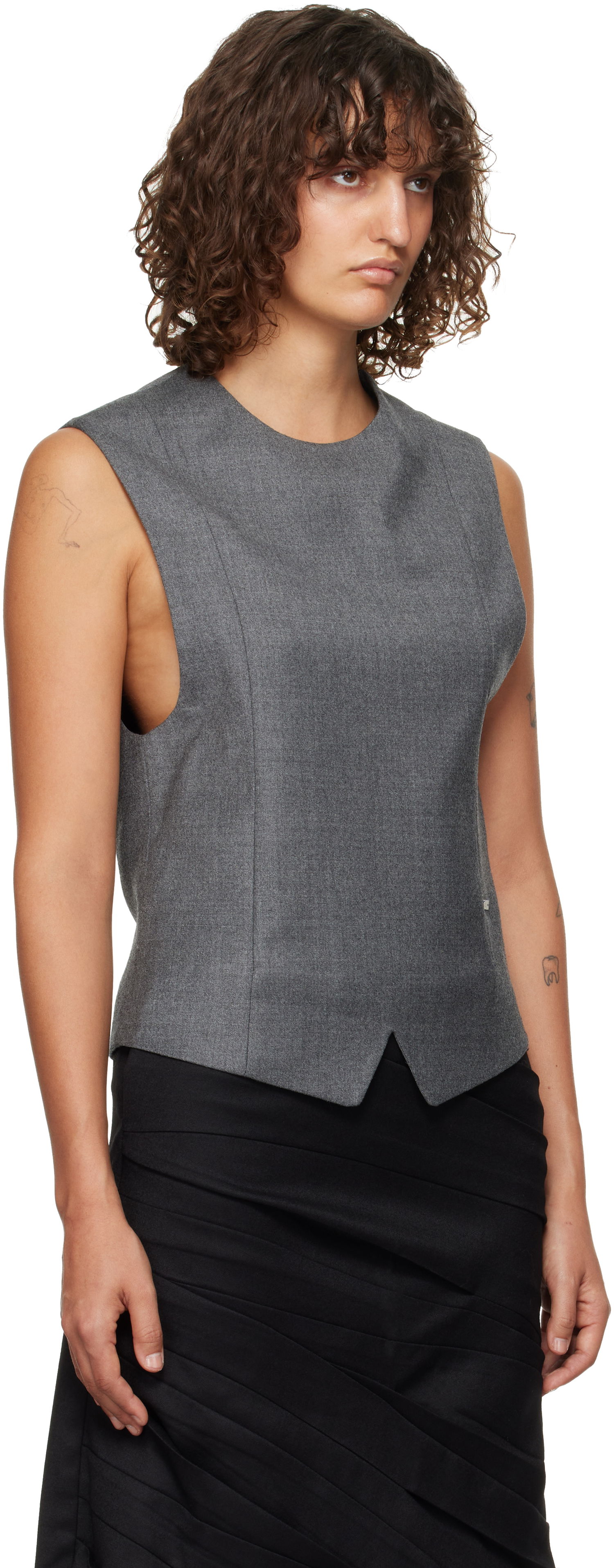 Majica brez rokavov ADER ERROR Fitted Vest Top Siva | BN01FWVE0101GR, 1
