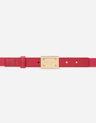 Pasovi Dolce & Gabbana Dolce & Gabbana Stretch Fabric Belt with Logo Tag Roza | EE0064AE2718H420, 2