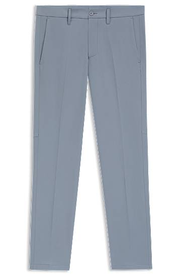 Hlače BOSS Regular Fit Water-Repellent Stretch Trousers Modra | 50534305