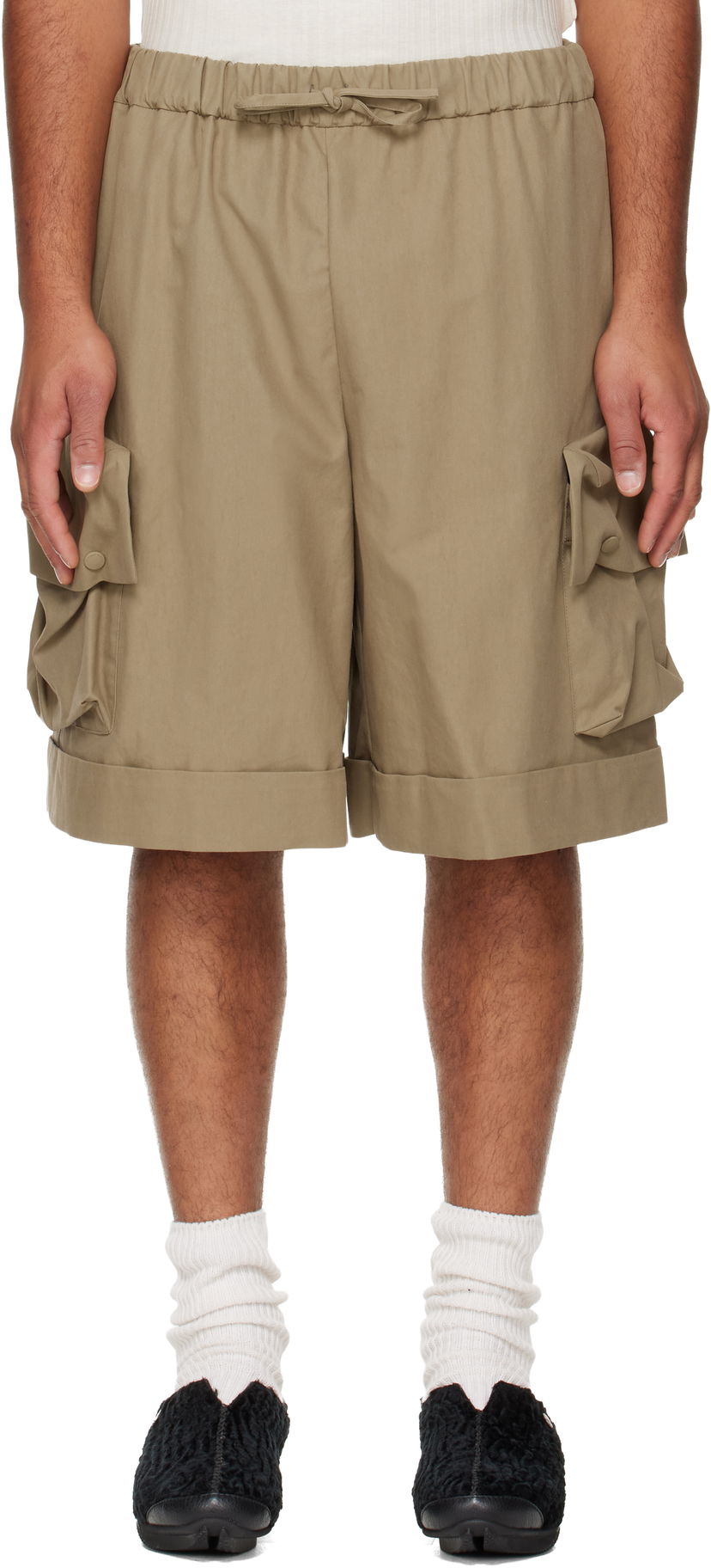 Kratke hlače Simone Rocha Simone Rocha Multi Pocket Drawstring Cargo Shorts Bež | 4172 1267