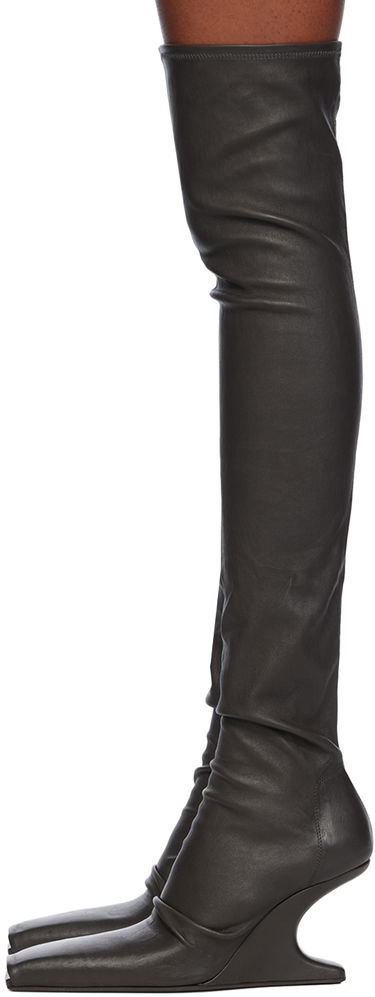 Oblačila Rick Owens Rick Owens Porterville Cantilever Tall Boots Siva | RP02D3807 LS, 2