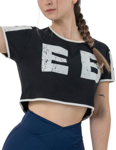Krop-top NEBBIA Oversized Crop Top GAME ON Črna | 62089100, 3