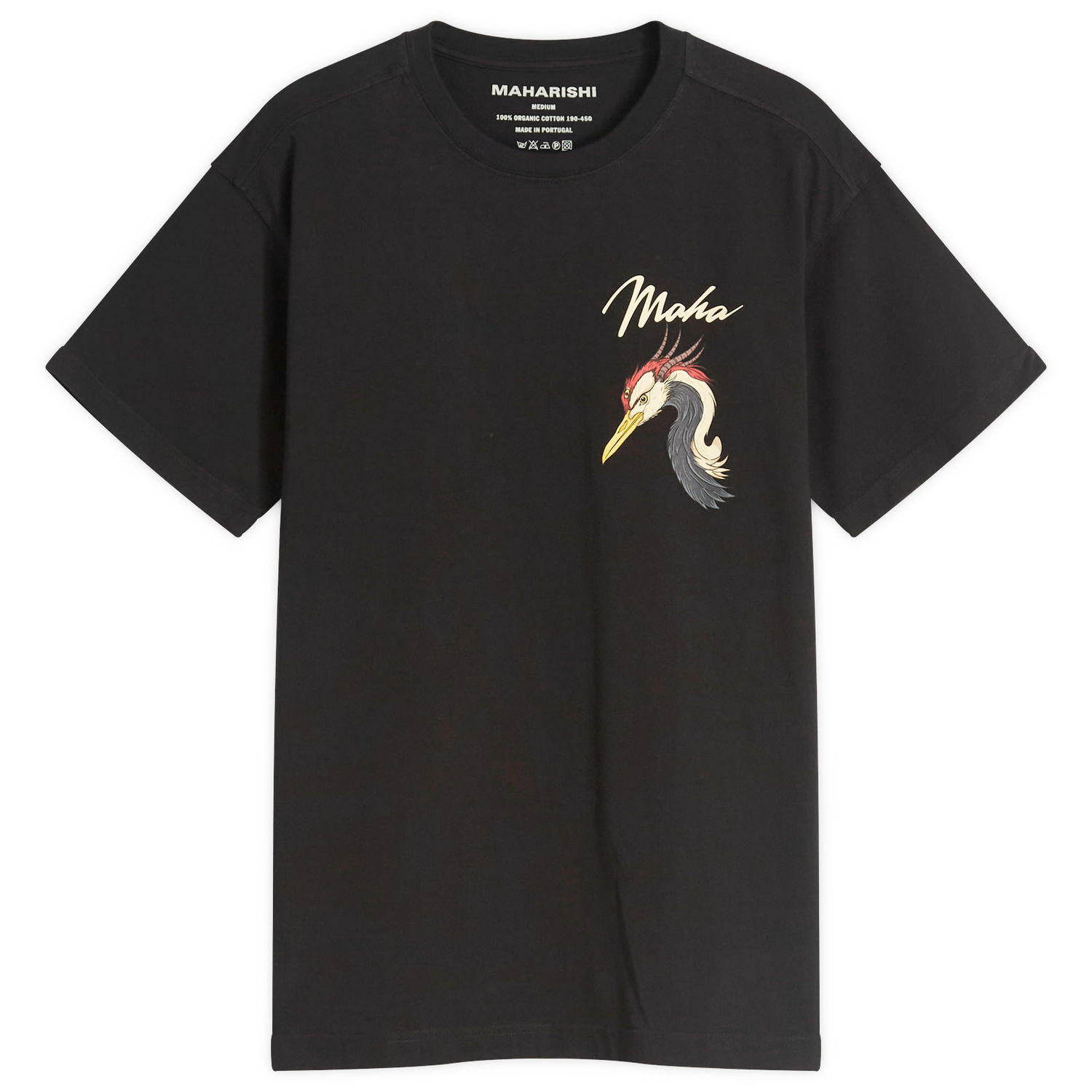 Majica Maharishi Year of the Crane Graphic Tee, Size Large Črna | 1580-BLK, 0