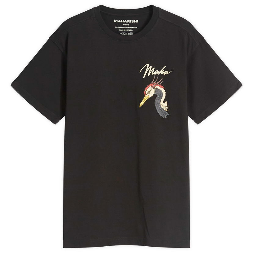 Majica Maharishi Year of the Crane Graphic Tee, Size Large Črna | 1580-BLK