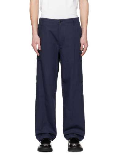 Cargo hlače KENZO Paris Drawstring Mornarica | FD55PA2429DD