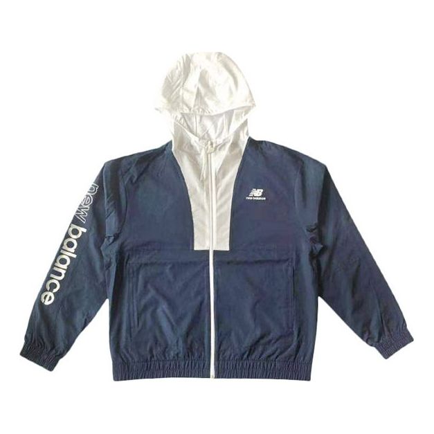 Vetrovka New Balance Men's Casual Sport Hoodie Modra | AMJ01502-NGO