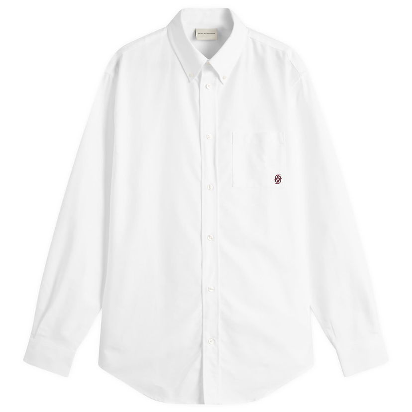 Srajce Drôle de Monsieur Oxford Cotton Shirt, Size Large Bela | H-SH240-CO225-WT