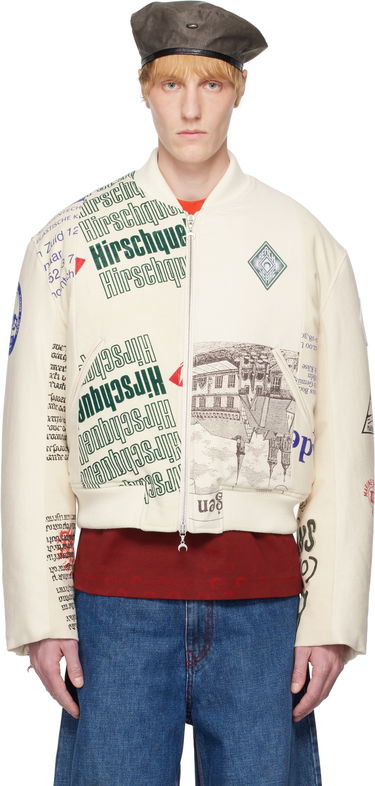 Bomber jakna Marine Serre Serre Regenerated Print Bomber Jacket Bela | UJA062A UWOV0009, 0