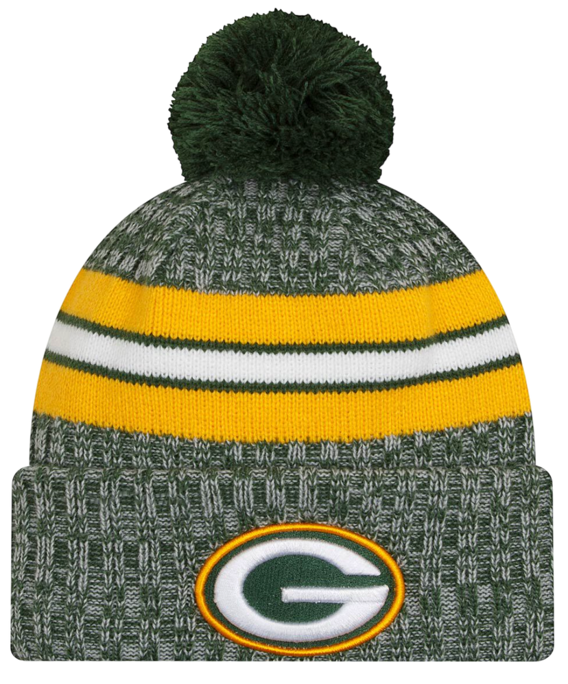 Beanie New Era Green Bay Packers Knit Beanie with Cuff Zelena | 60407596-60407596