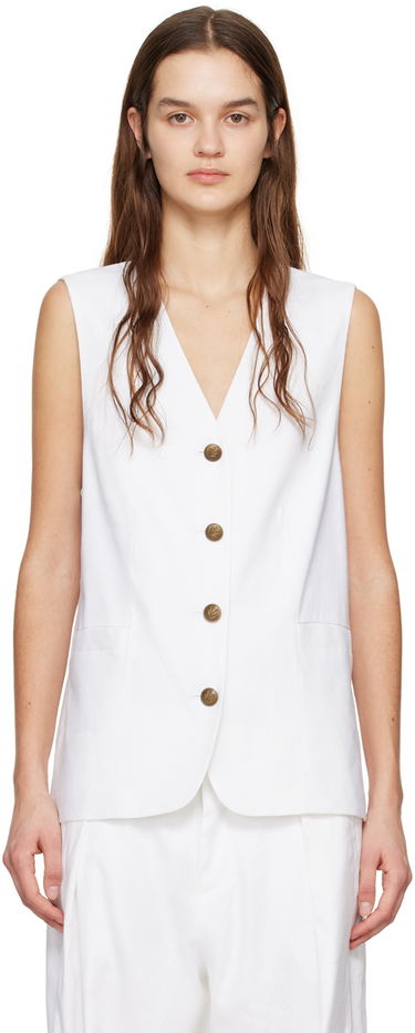 Telovnik rag & bone Buttoned Vest Bela | WAW24S40207520, 0