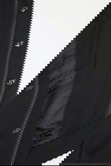 Jakna ADER ERROR Collared Cropped Jacket with Wool Blend and Elasticated Hem Črna | BO01FWJK0106BK, 4