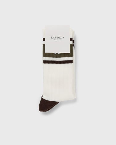 Nogavice Les Deux William Stripe 2-Pack Socks Bela | LDM950006-241953, 0