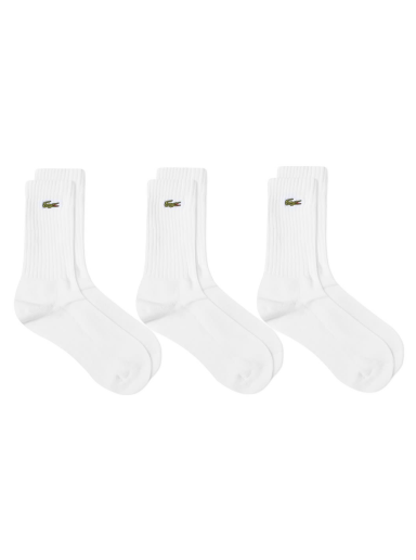 Nogavice Lacoste Classic Socks - 3 Pack Bela | RA4182-Z92