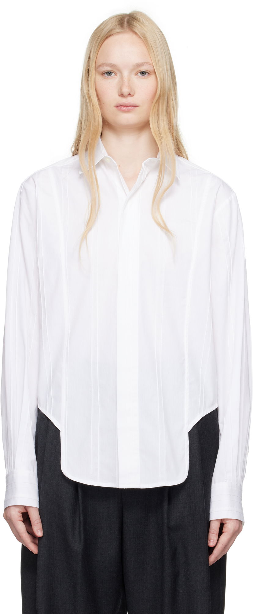 Srajce ADER ERROR ADER error Product. 54 Pleated Shirt Bela | BO01SSSH0103WH