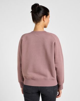 Pleteni pulover Lee Crew Neck Sweatshirt Lila | 112355173