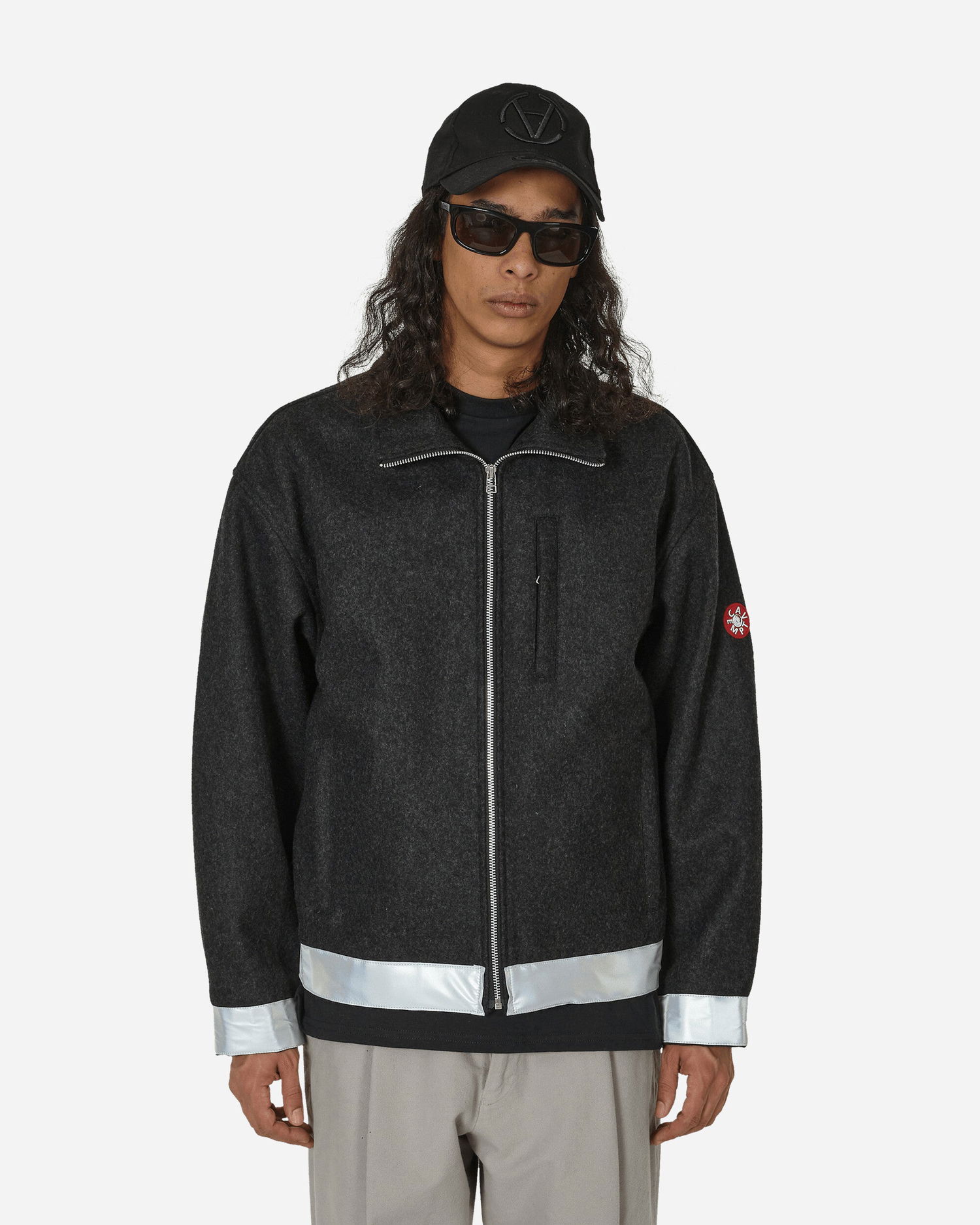 Jakna Cav Empt Reflect Wool Zip Jacket Charcoal Črna | CES25JK06 CHCL, 0