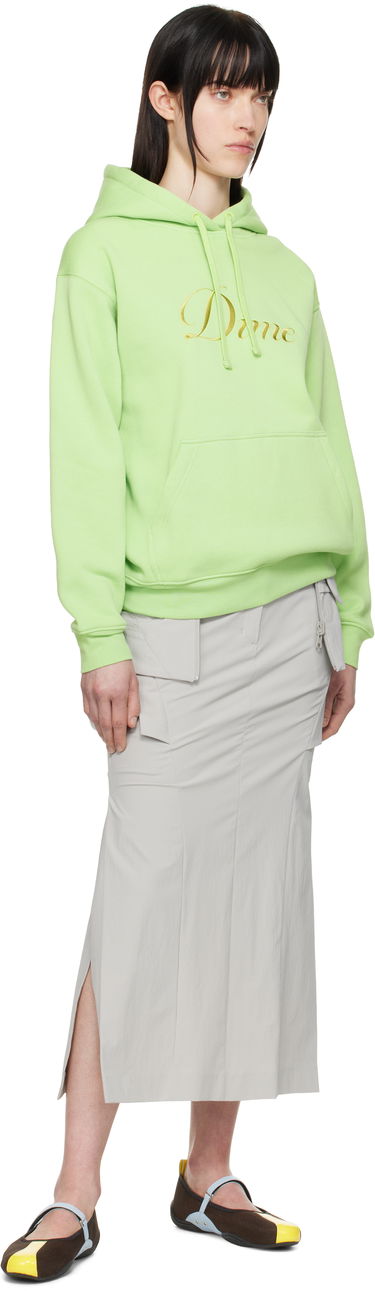 Pulover Dime Dime Cursive Logo Hoodie Zelena | DIMESP2544SAG, 3