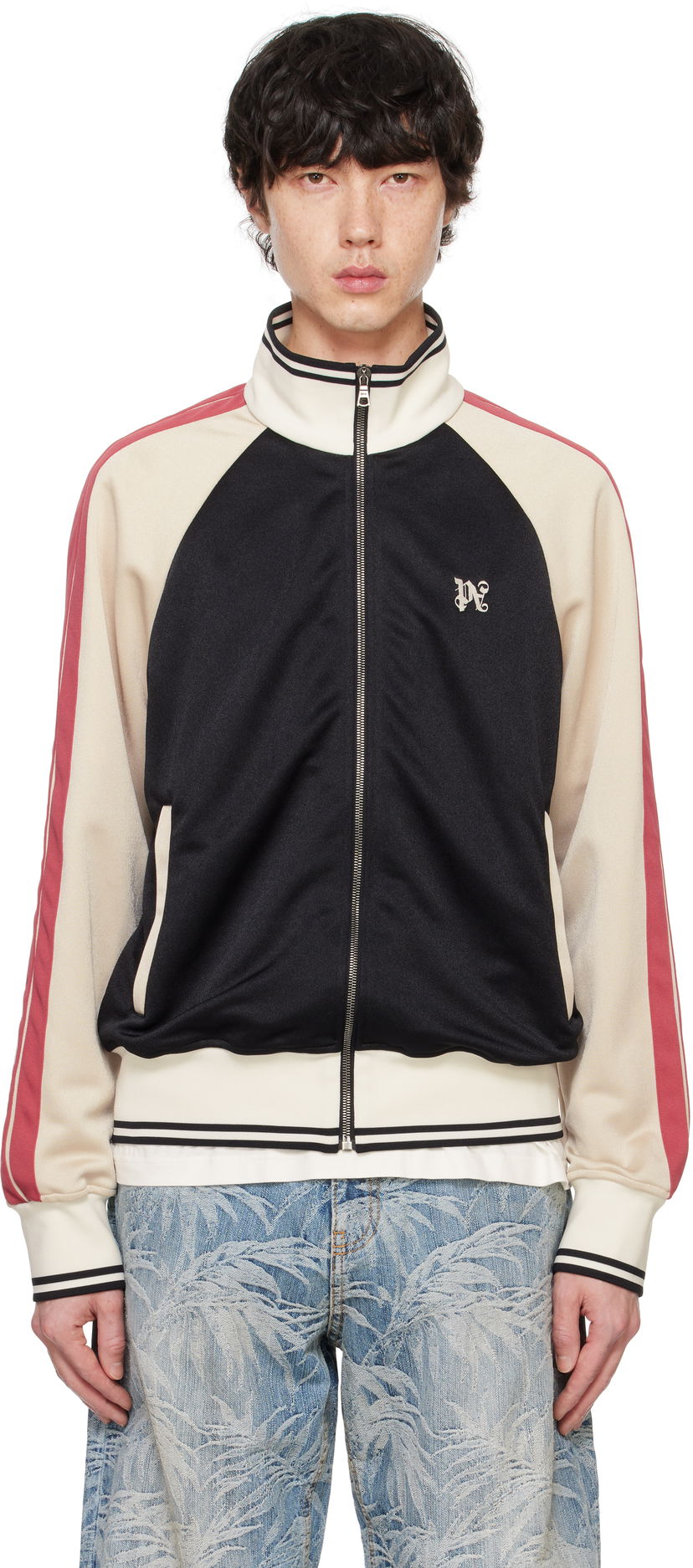 Trenirka Palm Angels Monogram Track Jacket Rdeča | PMBD079F24FAB0011061