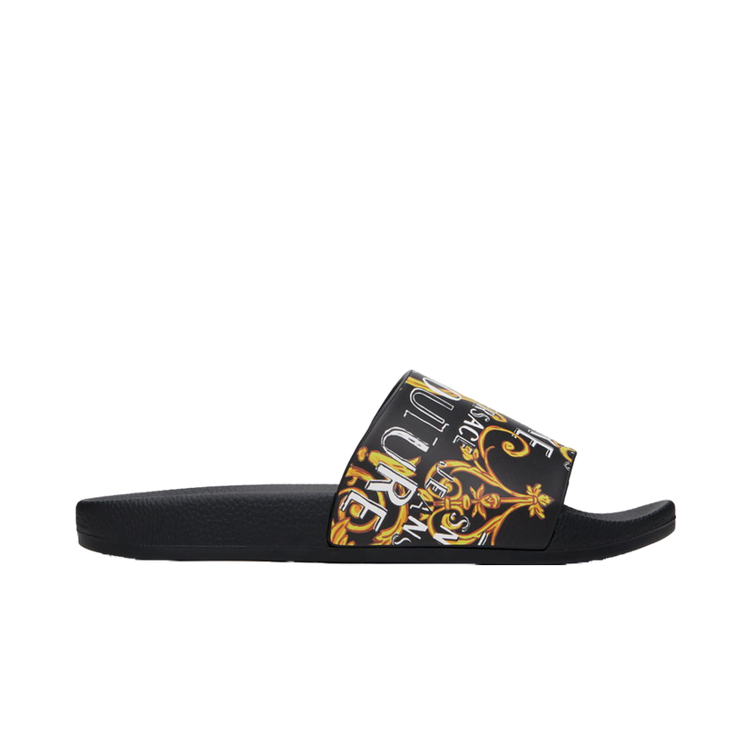 Superge in čevlji Versace Jeans Couture Black Barocco Pool Slides Črna | E76YA3SQ4EZS631