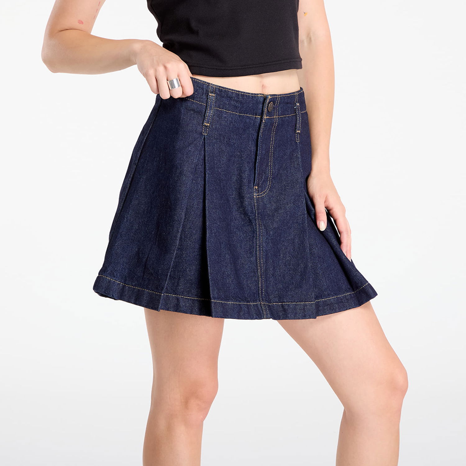 Krila CALVIN KLEIN Skirt Jeans Pleated Denim Skirt Blue Mornarica | LV047C717G N8D, 1