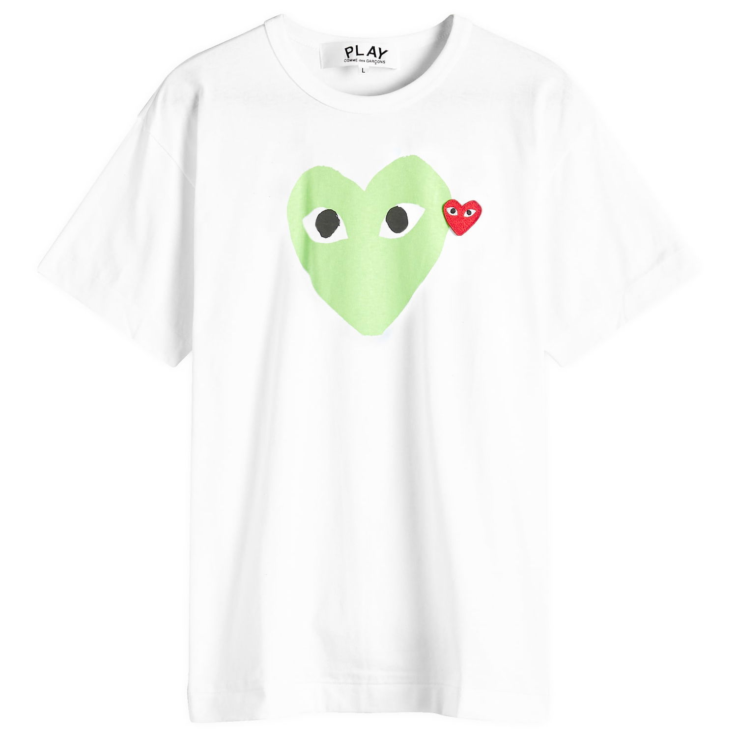 Majica Comme des Garçons Play Red Heart Colour Heart T-Shirt Bela | AX-T106-051-3, 0