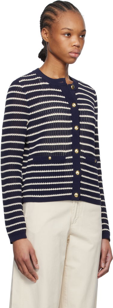 Pleteni pulover rag & bone rag & bone Viola Stripe Cardigan Mornarica | WAS24S042TG42, 1