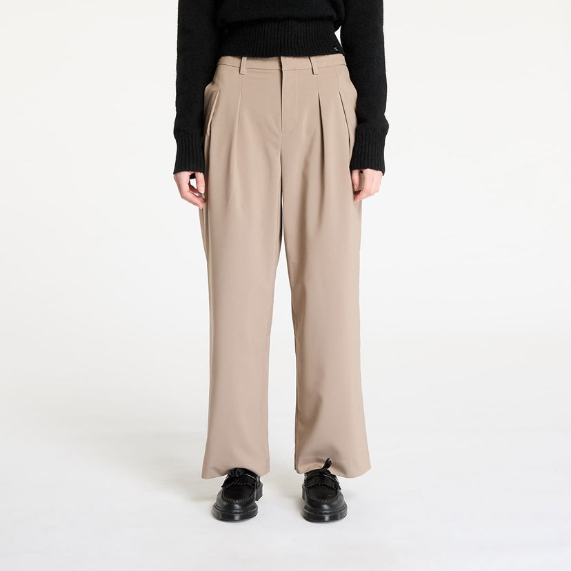 Hlače CALVIN KLEIN Calvin Klein Jeans Tailored Wide Leg Pants Bež | J20J224849 PFW