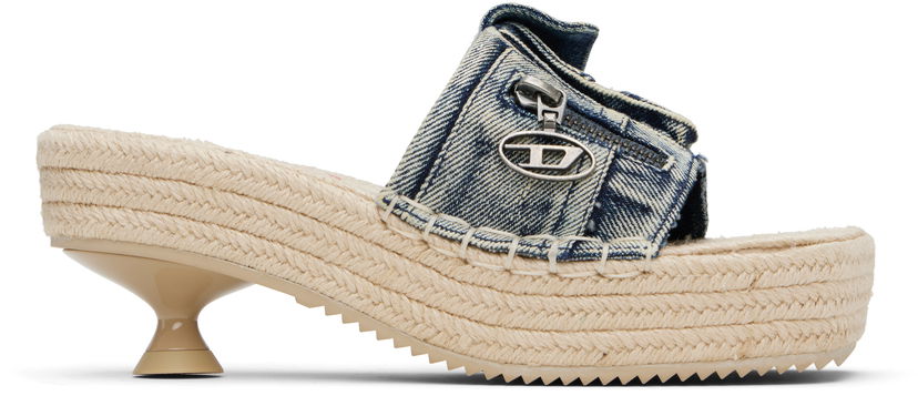 Obleke Diesel Diesel D-Ibiza Heeled Sandals Modra | Y03568 P8100
