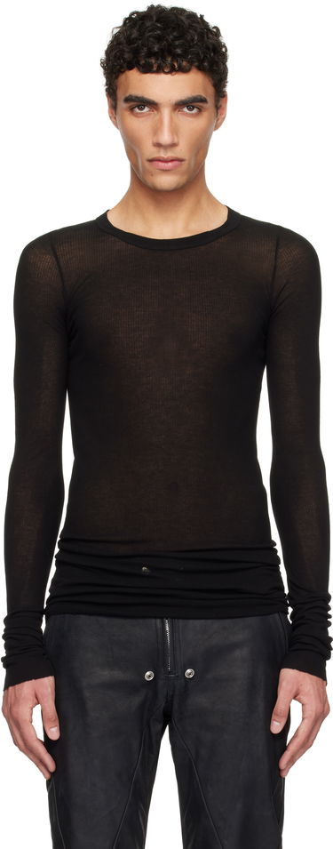 Majica Rick Owens Rick Owens Hollywood Rib Long Sleeve T-Shirt Črna | RU01E5250 RC, 0