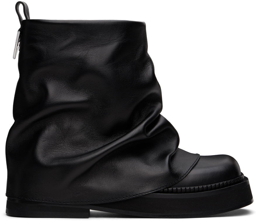 Plašči The Attico Attico Mini Robin Slouch Leather Boots Črna | 247WS832 L019, 0