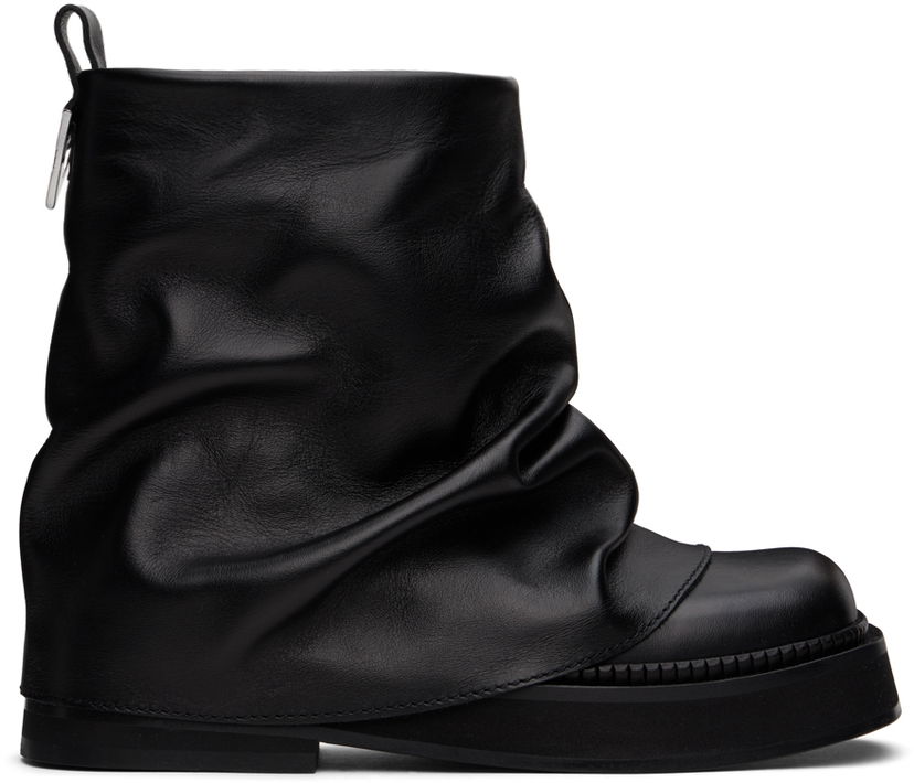 Plašči The Attico Attico Mini Robin Slouch Leather Boots Črna | 247WS832 L019