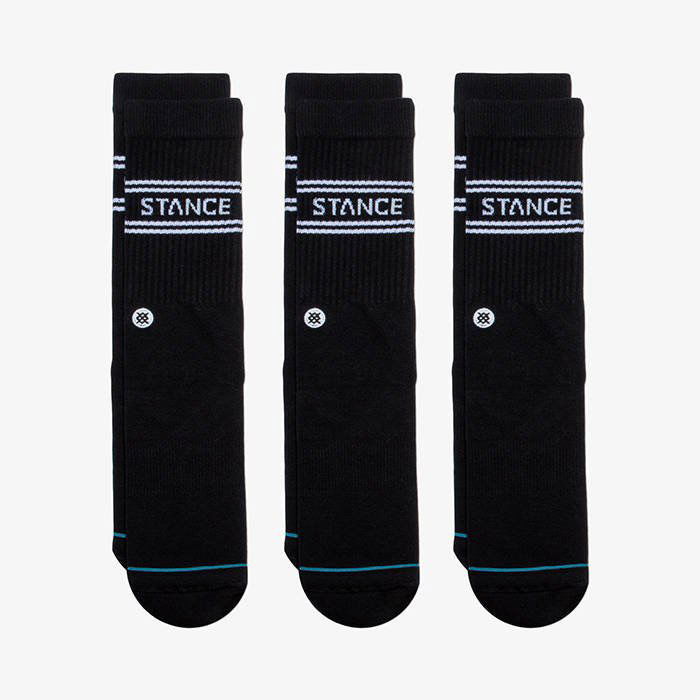 Nogavice Stance Basic 3 Pack Crew Črna | A556D20SRO-BLK, 1