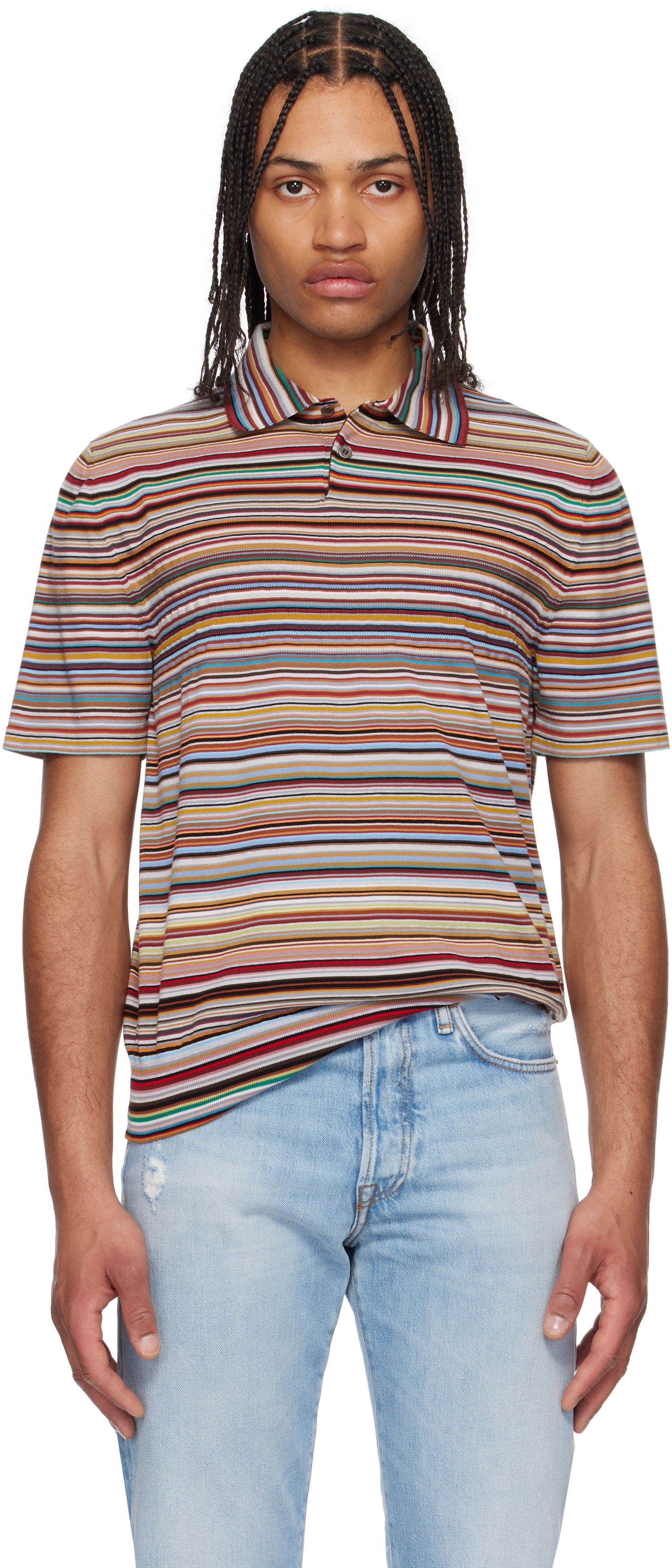 Polo majica Paul Smith Paul Smith Signature Stripe Knitted Polo Večbarvna | M1R-270Y-P02682, 0