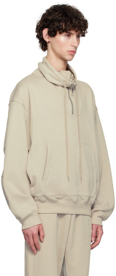 Pulover Helmut Lang Helmut Lang Funnel Neck Sweatshirt Bež | O04HM509, 1