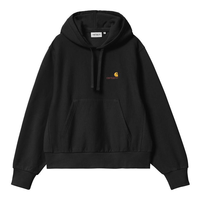 Pulover Carhartt WIP HD American Script Hoodie Črna | I033650_89_XX