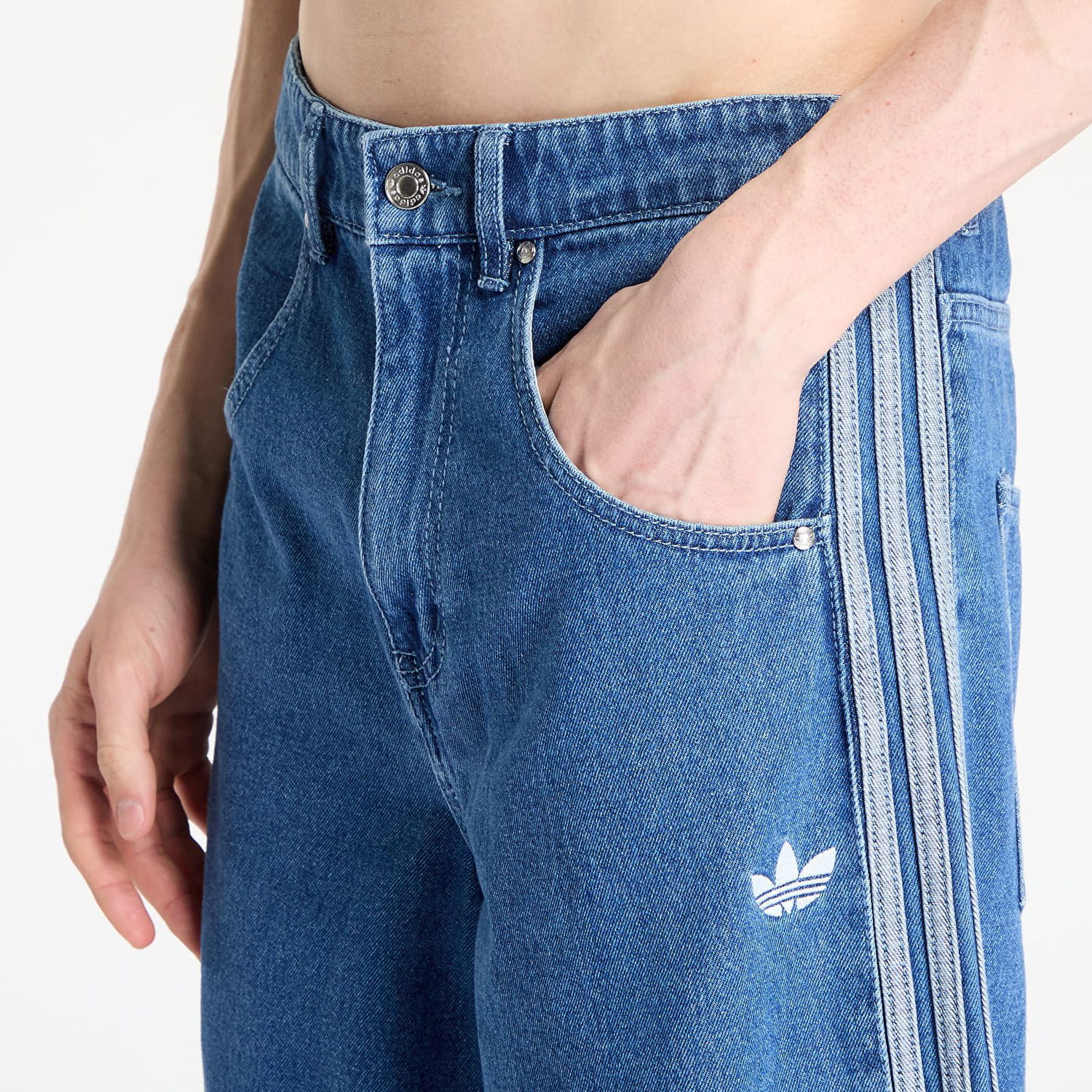 Kratke hlače adidas Performance Adicolor Denim Firebird Shorts Modra | JC6235, 1