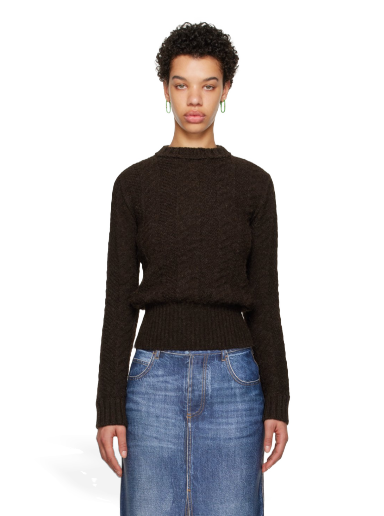 Pleteni pulover Bottega Veneta Shetland Sweater Rjava | 757825 V39D0