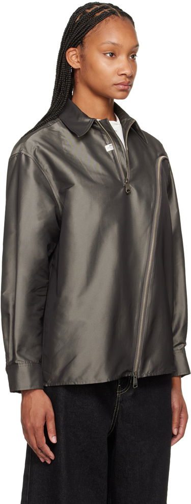 Srajce ADER ERROR Asymmetric Zip Closure Shirt Siva | BN01SSSH0105CC, 4