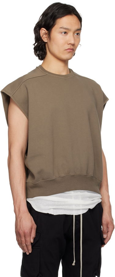Pleteni pulover Rick Owens Rick Owens DRKSHDW Hollywood Jumbo Tatlin Sleeveless Sweatshirt Bež | DU01E3160 F, 4