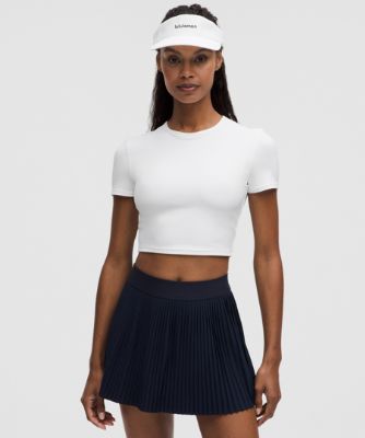 Krop-top lululemon Cropped T-Shirt Slim Fit with Built-in Bra Medium Support B/C Cups L Bela | prod11871026, 7