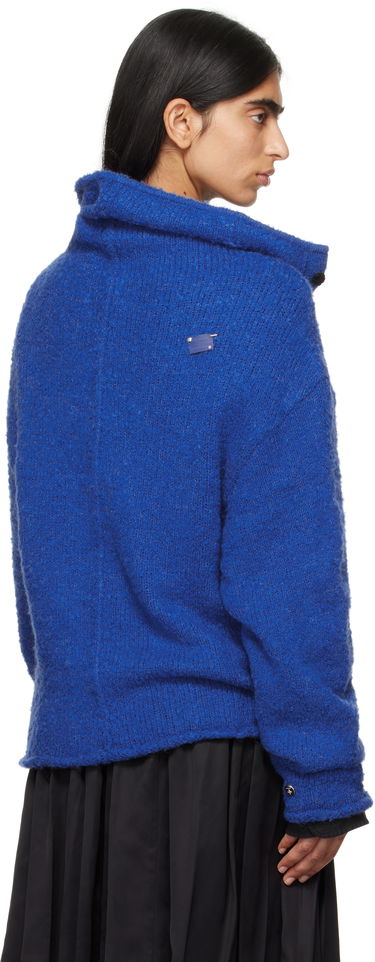 Pleteni pulover ADER ERROR Turtleneck Cardigan Modra | BN01FWKT0704BL, 2