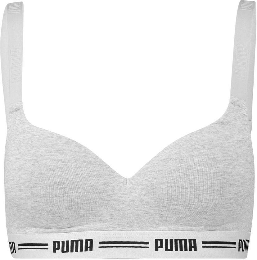 Modrček Puma Puma Padded Bra Siva | 604024001-032