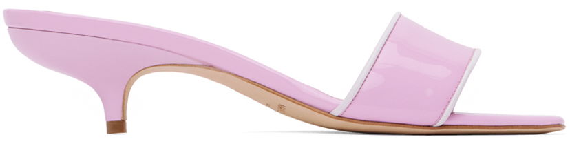 Modni dodatki Manolo Blahnik Manolo Blahnik Helamu Kitten Heel Mules Roza | 224-1599