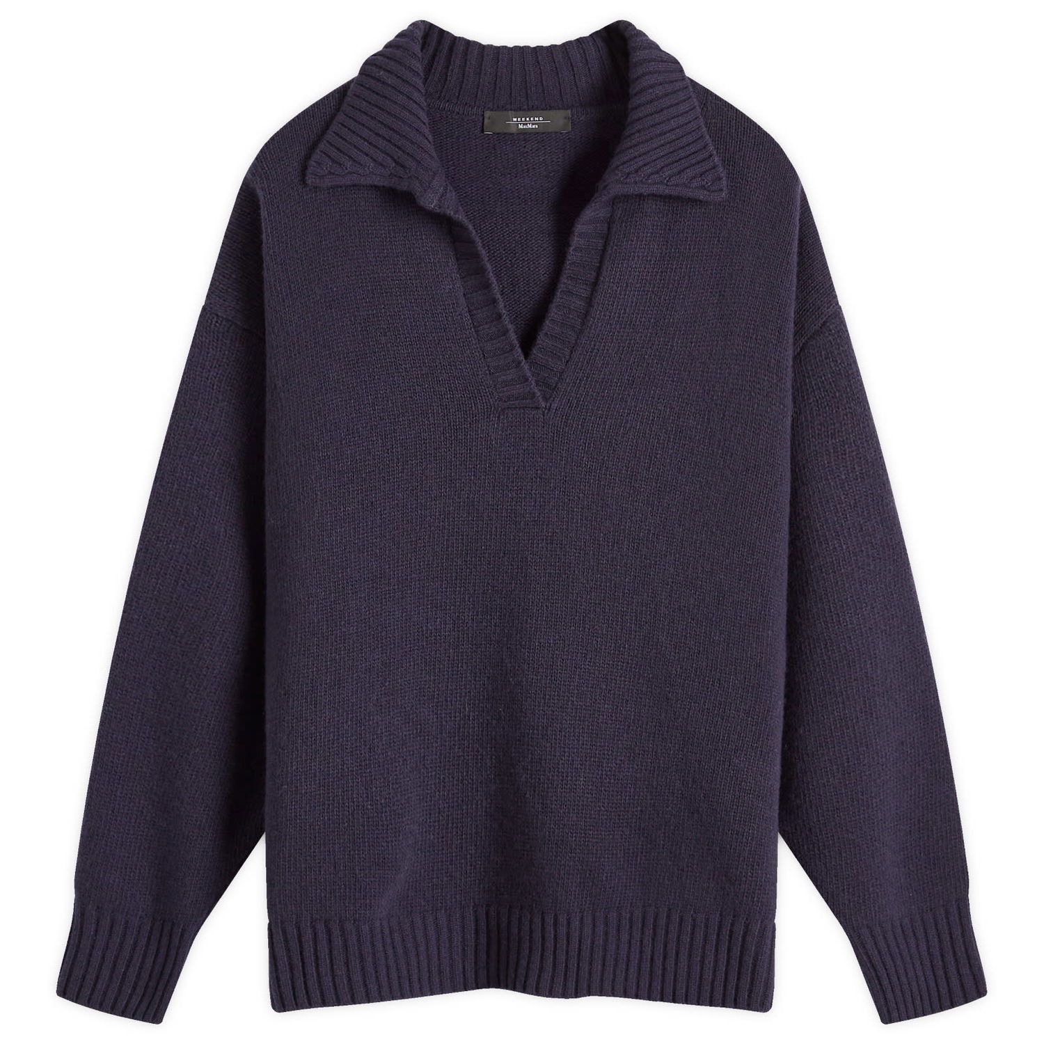 Pleteni pulover Max Mara Weekend by Knitted V-Neck Jumper Size Large Modra | 2425366152600-8, 0