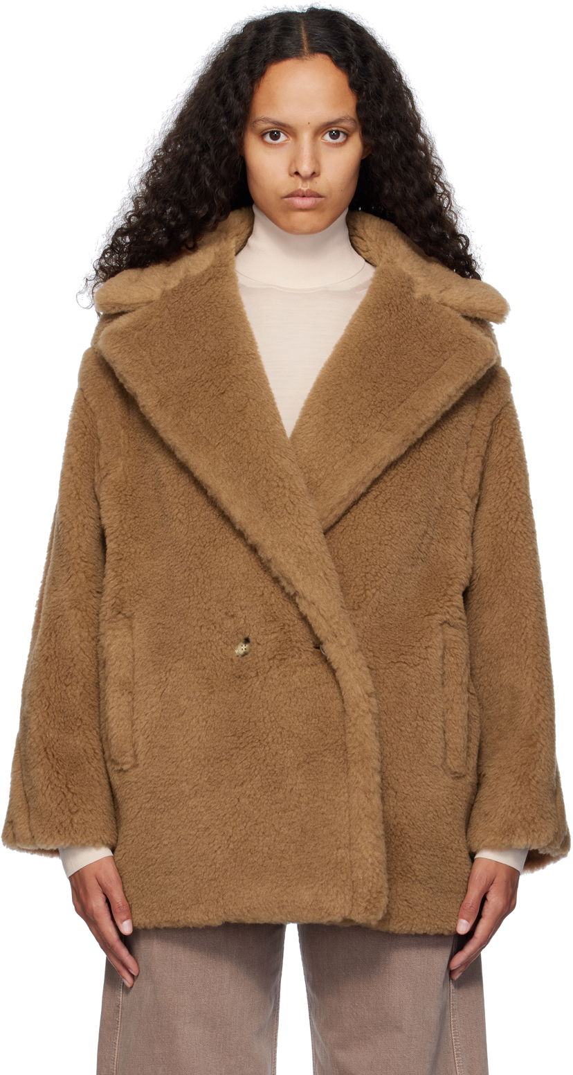 Plašči Max Mara Max Mara Dramma Teddy Coat Rjava | 2421086072600 MM10739