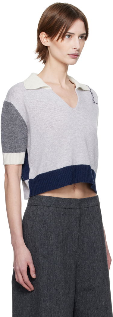 Pleteni pulover Marni Marni Cashmere Color-Block Polo Siva | CVMD0150EQ UFX385, 1
